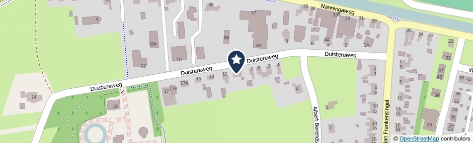 Kaartweergave Duistereweg 9 in Oosterwolde (Friesland)