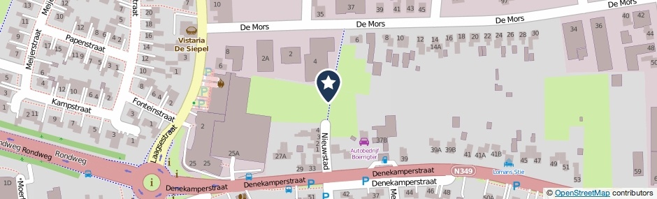 Kaartweergave Nieuwstad in Ootmarsum