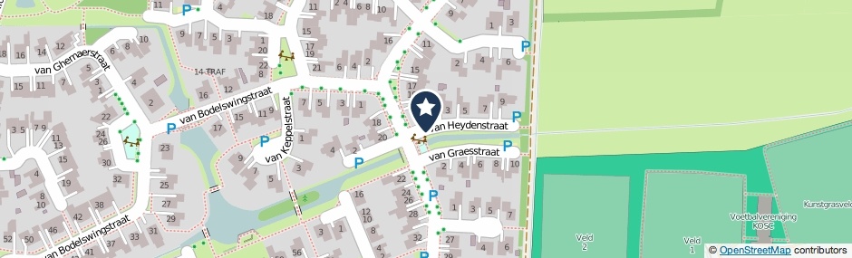 Kaartweergave Van Heydenstraat in Ootmarsum