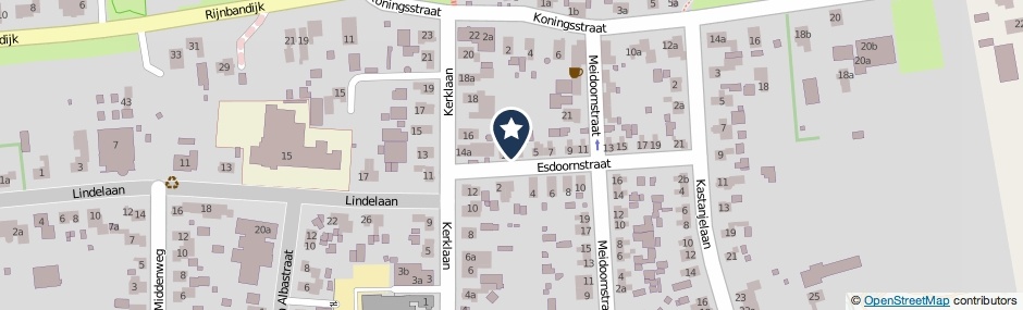 Kaartweergave Esdoornstraat 3 in Opheusden