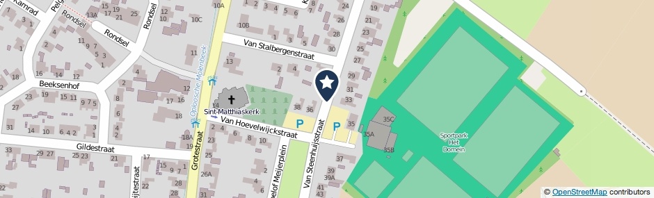 Kaartweergave Van Steenhuijsstraat in Oploo
