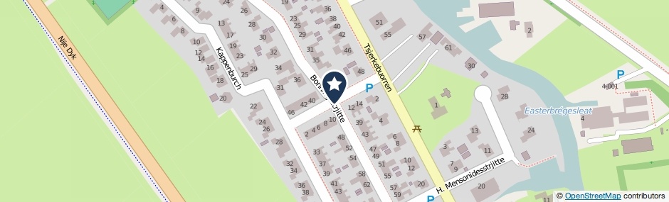 Kaartweergave Wolframstrjitte in Oppenhuizen