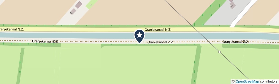 Kaartweergave Oranjekanaal Z.Z. in Orvelte