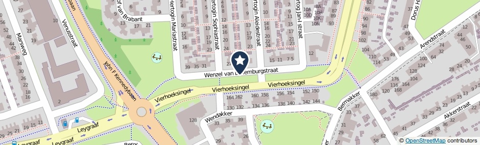 Kaartweergave Wenzel Van Luxemburgstraat in Oss