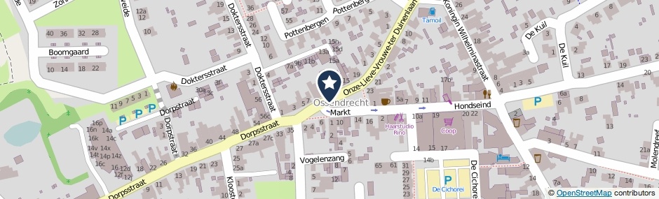 Kaartweergave Markt in Ossendrecht