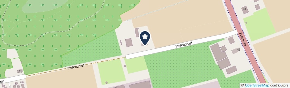 Kaartweergave Molendreef 175 in Ossendrecht