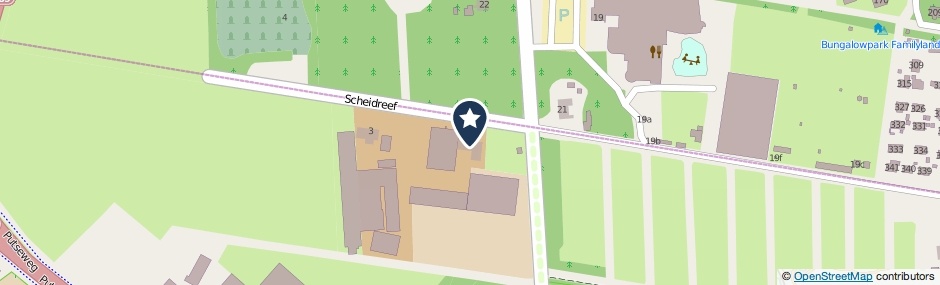 Kaartweergave Scheidreef 1 in Ossendrecht