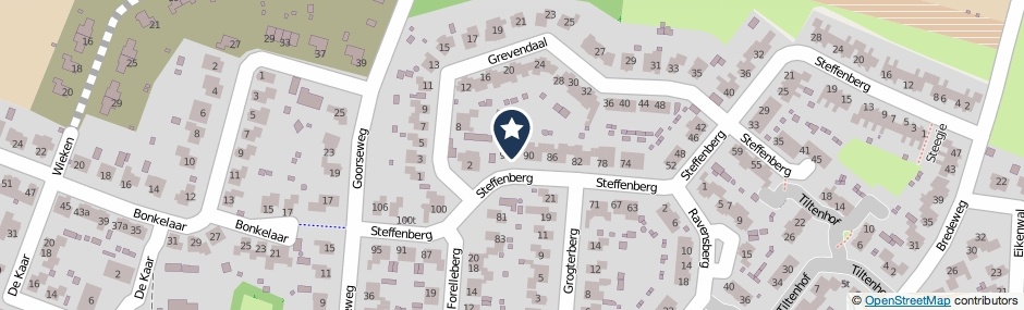 Kaartweergave Steffenberg 92 in Ottersum