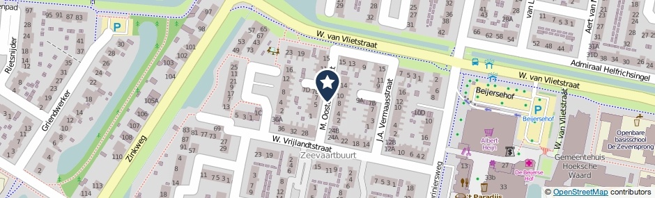 Kaartweergave M. Oosteromstraat in Oud-Beijerland