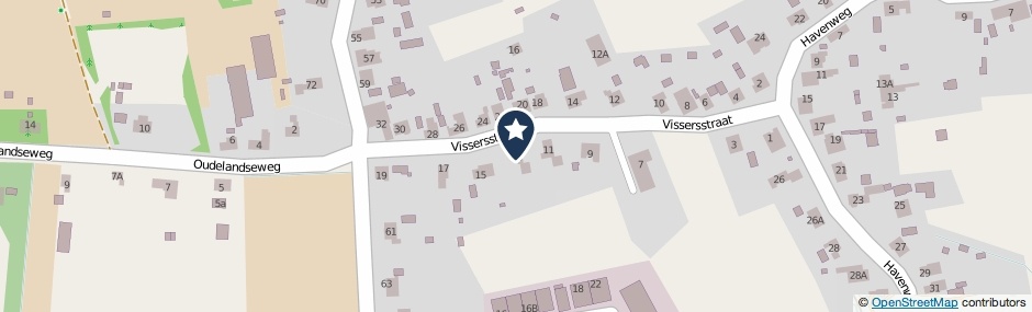 Kaartweergave Vissersstraat 13 in Ouddorp