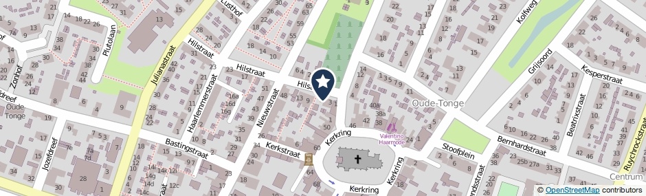 Kaartweergave Hilstraat 5 in Oude-Tonge