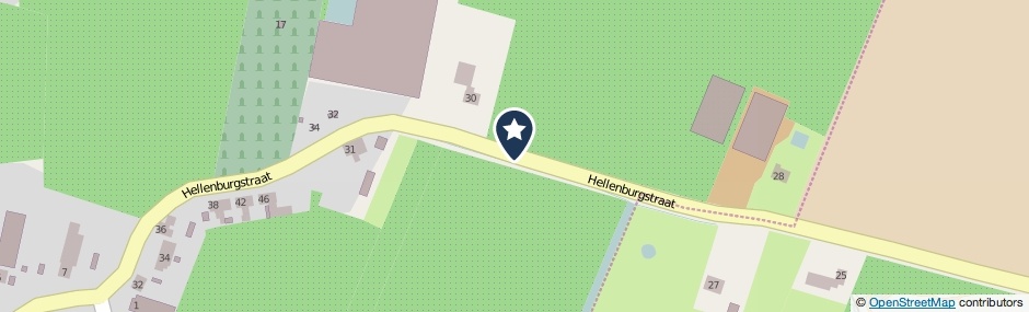 Kaartweergave Hellenburgstraat in Oudelande
