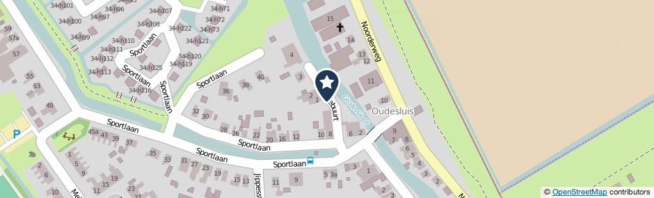 Kaartweergave Friesebuurt in Oudesluis