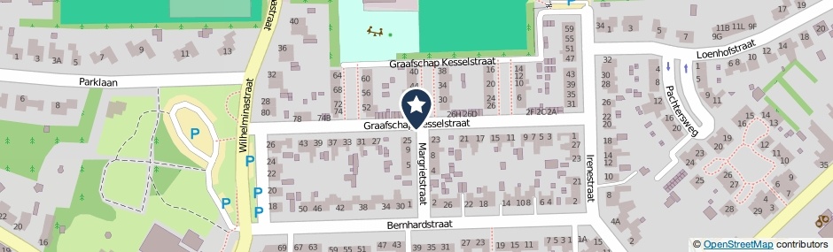 Kaartweergave Graafschap Kesselstraat in Panningen