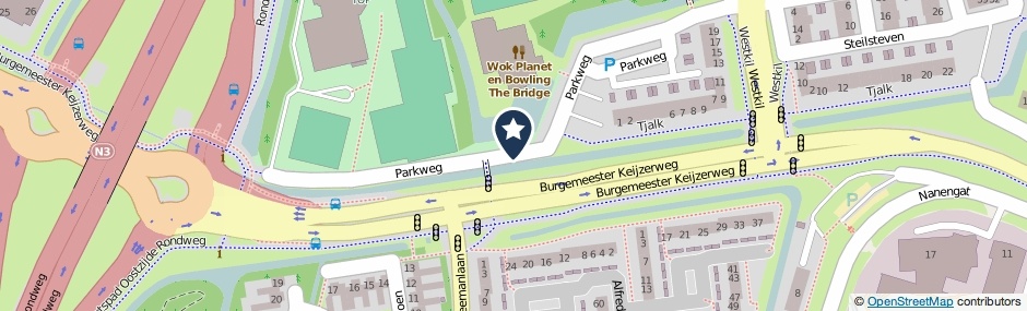 Kaartweergave Parkweg in Papendrecht