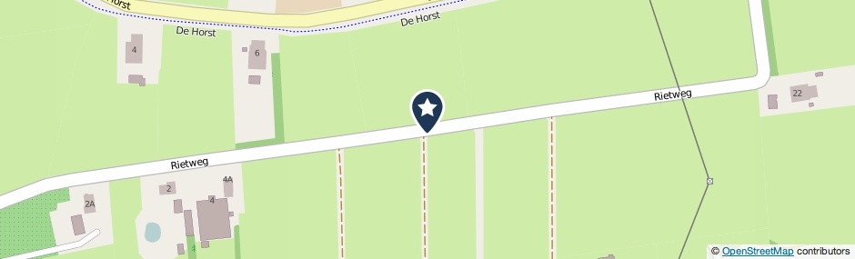 Kaartweergave Rietweg in Peize