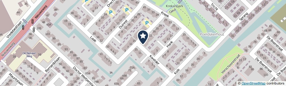 Kaartweergave Ham 2 in Poeldijk