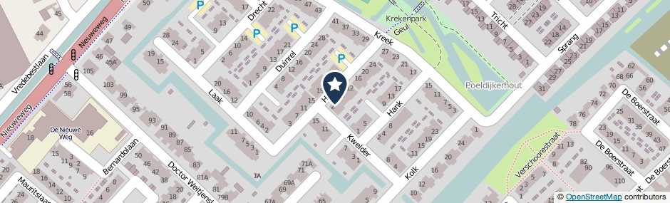 Kaartweergave Ham 4 in Poeldijk