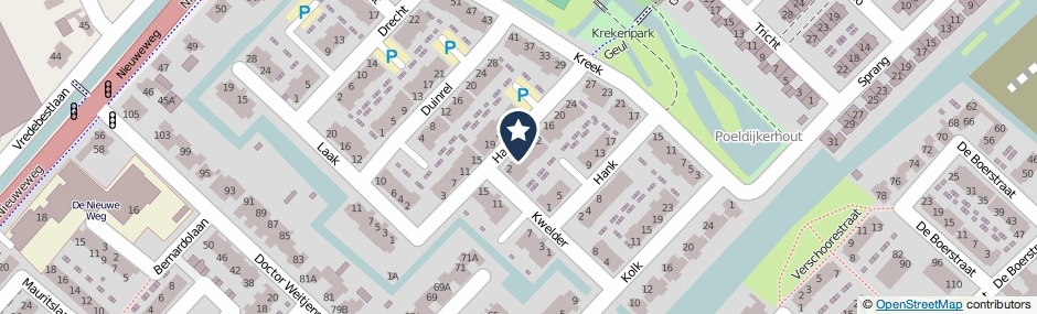 Kaartweergave Ham 6 in Poeldijk