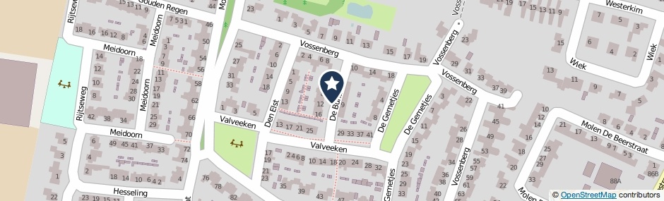 Kaartweergave De Bunders in Prinsenbeek