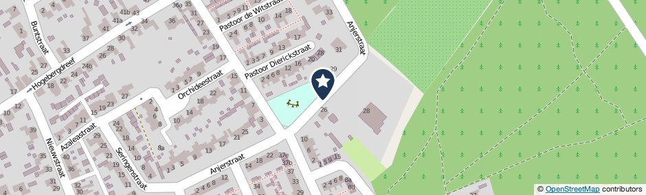 Kaartweergave Anjerstraat in Putte