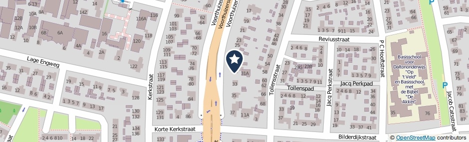 Kaartweergave Voorthuizerstraat 31 in Putten