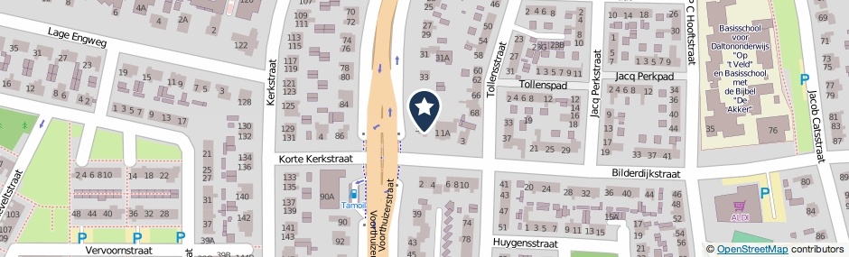 Kaartweergave Voorthuizerstraat 37 in Putten