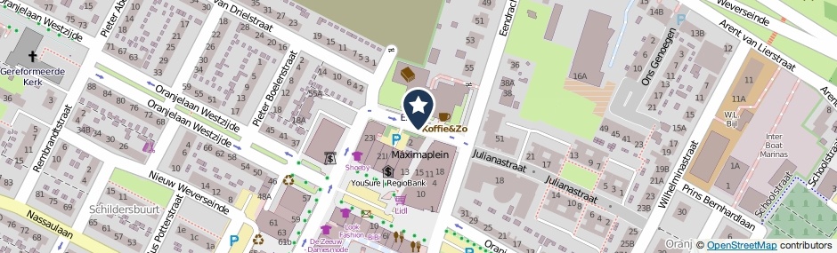 Kaartweergave Narvikstraat in Puttershoek