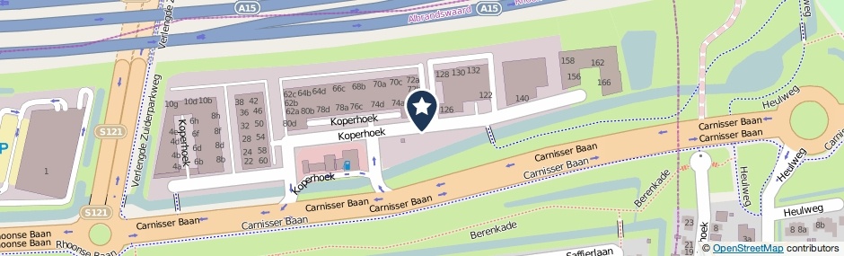 Kaartweergave Koperhoek in Rhoon
