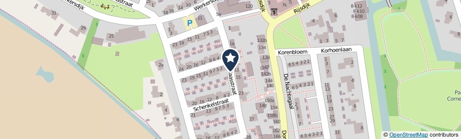 Kaartweergave Maasstraat in Rhoon