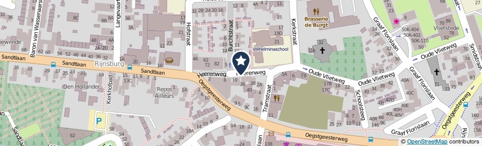 Kaartweergave Heerenweg in Rijnsburg