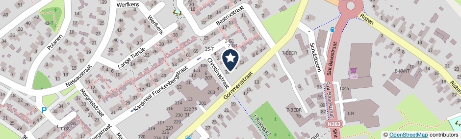 Kaartweergave Gommersstraat 18 in Rijsbergen