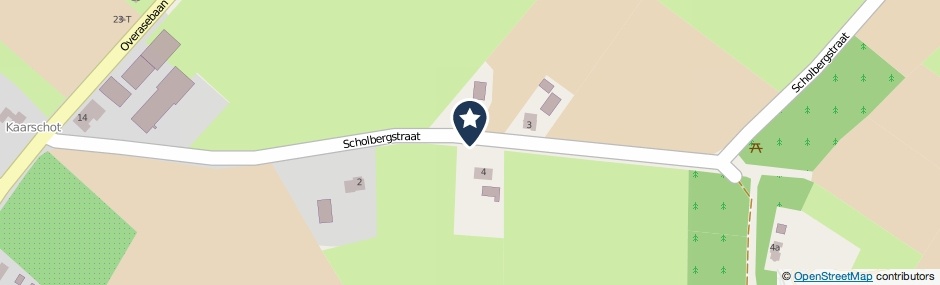 Kaartweergave Scholbergstraat in Rijsbergen