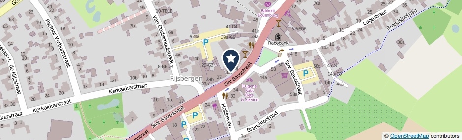 Kaartweergave Sint Bavostraat 33-E in Rijsbergen