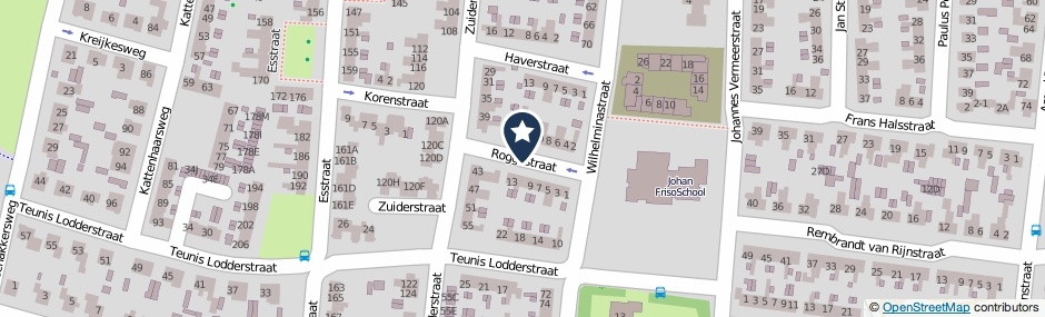 Kaartweergave Roggestraat in Rijssen