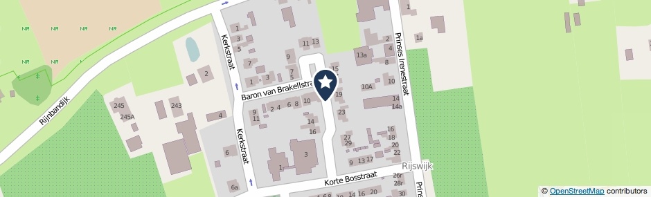 Kaartweergave Baron Van Brakellstraat in Rijswijk (Gelderland)