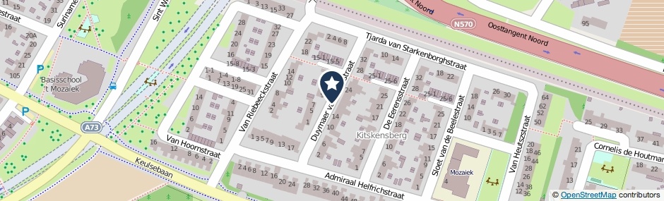 Kaartweergave Duymaer Van Twiststraat in Roermond