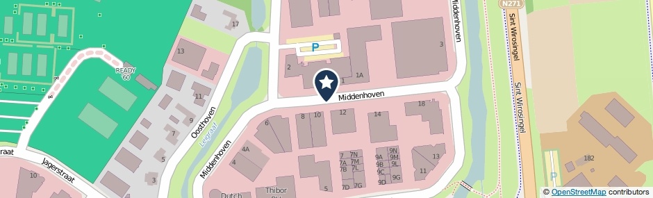 Kaartweergave Middenhoven in Roermond