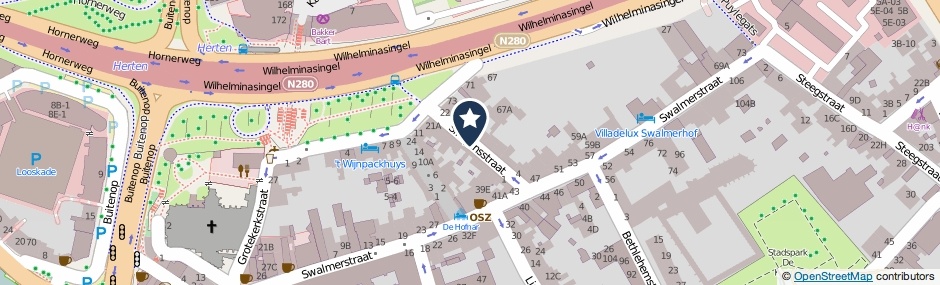 Kaartweergave Sint Jansstraat in Roermond
