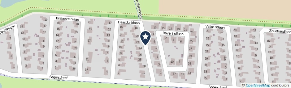Kaartweergave Daasdonklaan in Roosendaal