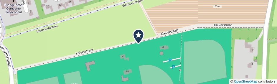 Kaartweergave Kalverstraat in Roosendaal