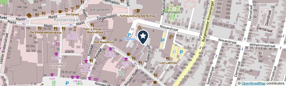 Kaartweergave Kuiperstraat in Roosendaal