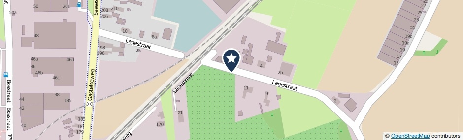 Kaartweergave Lagestraat in Roosendaal
