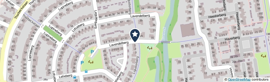 Kaartweergave Lavendelberg in Roosendaal