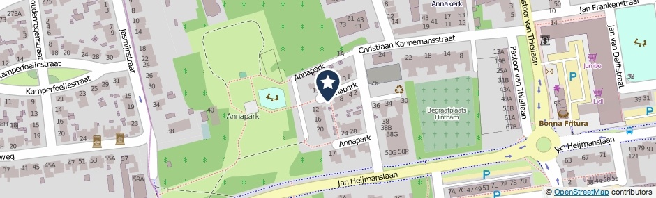 Kaartweergave Annapark in Rosmalen