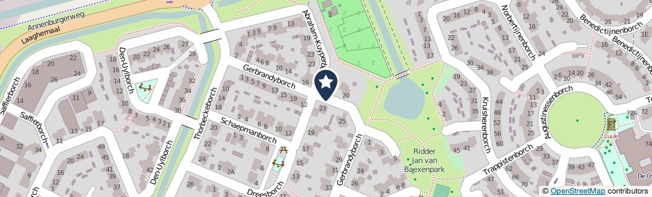 Kaartweergave Gerbrandyborch in Rosmalen