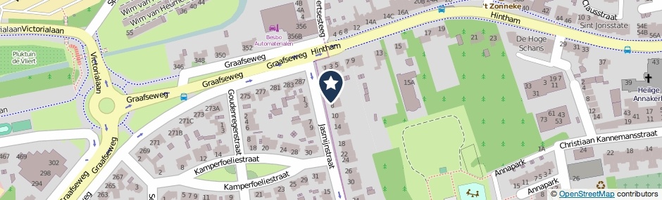 Kaartweergave Jasmijnstraat 6 in Rosmalen