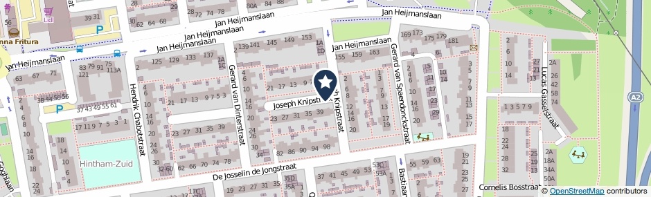 Kaartweergave Joseph Knipstraat in Rosmalen