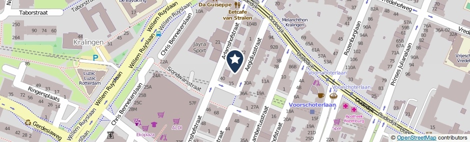 Kaartweergave Adamshofstraat 34-A in Rotterdam