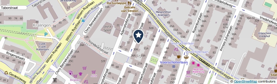 Kaartweergave Aegidiusstraat 24-B in Rotterdam
